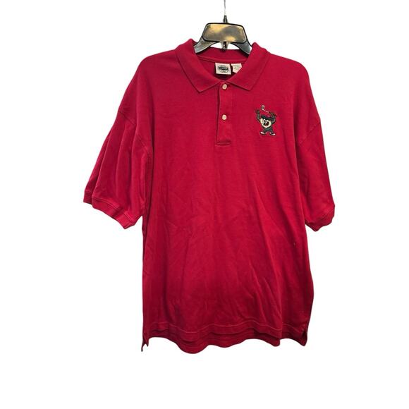 Looney Tunes Classic Taz Tasmanian Devil Golf Polo Short Sleeve Shirt XL Red - Picture 1 of 7